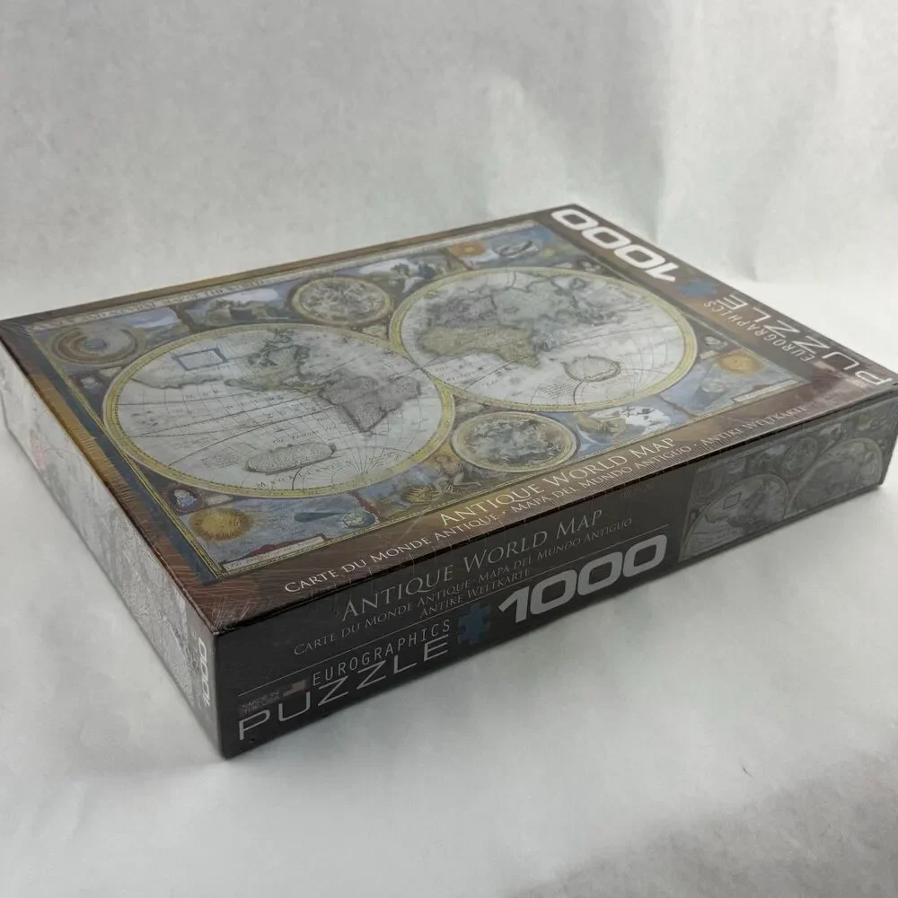 EuroGraphics Antique World Map Puzzle 1000 Piece 6000 2006 Jigsaw New Sealed